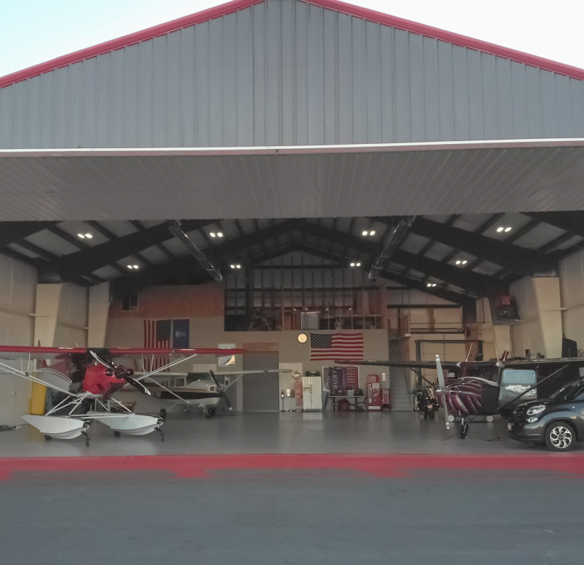 Great Western Buildings Hangar full of airplanes