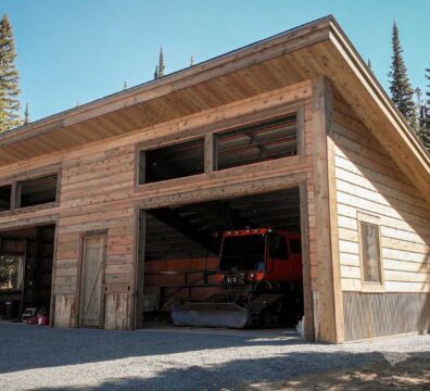 Floresta Great Western Buildings Steel building With Wood Plank Siding Snowcat Storage (2)