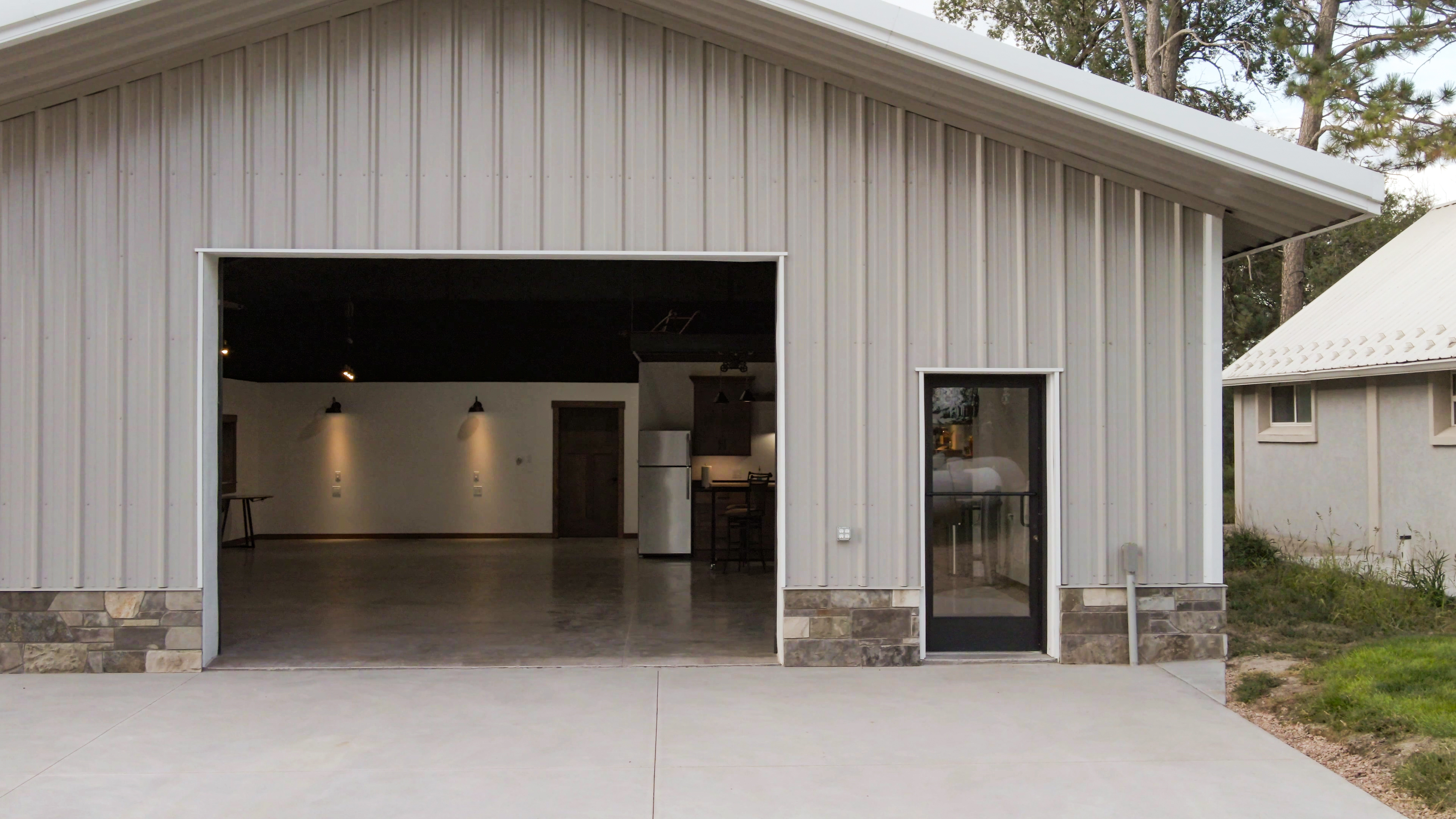 Great Western Buildings Steel Barndominium in Colorado interior front door open