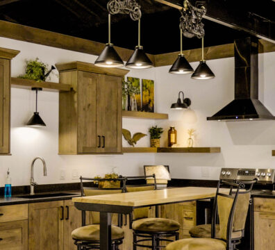 Great Western Buildings Steel Barndominium in Colorado full kitchen view