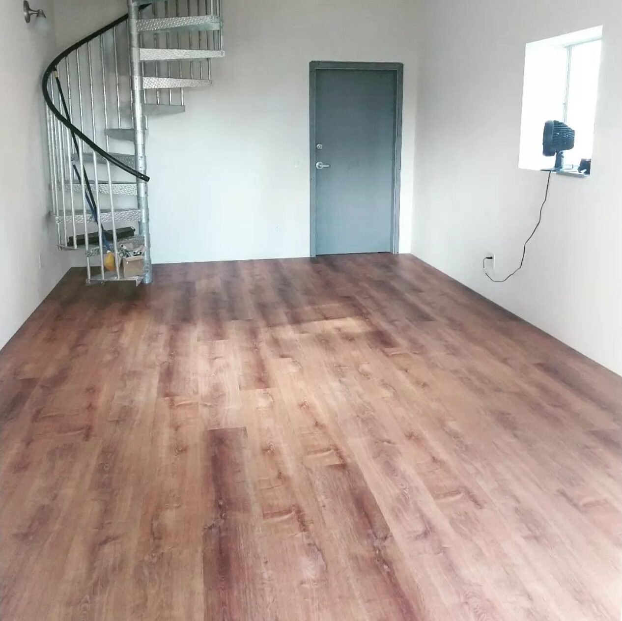 Interior of metal tiny home