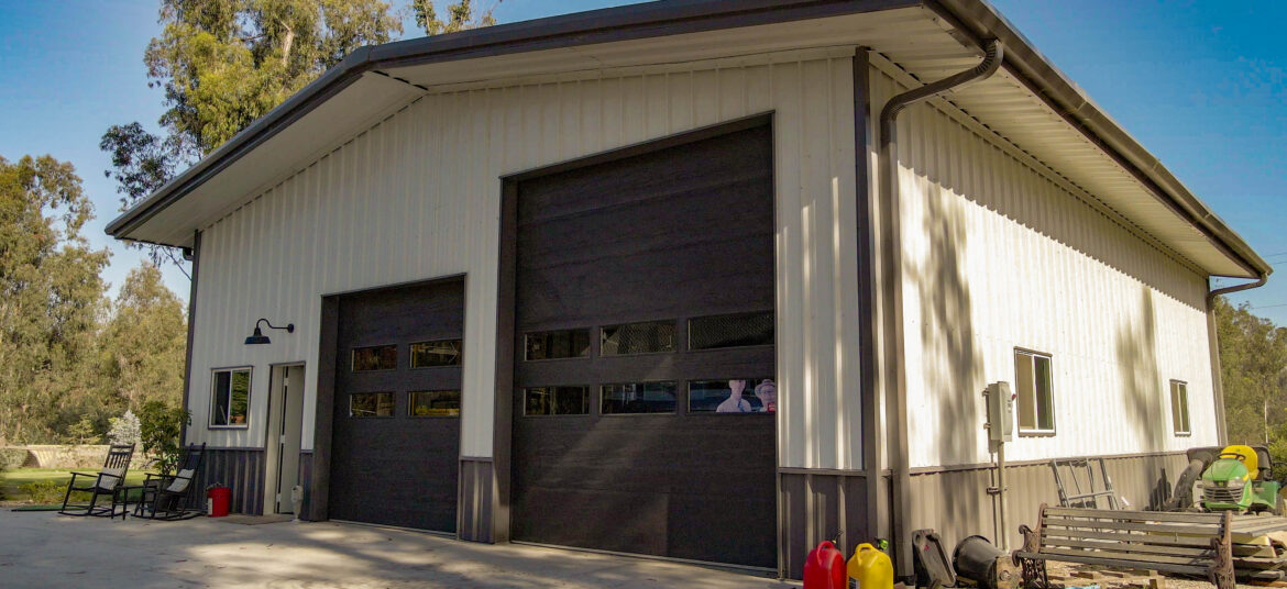Great Western Buildings Steel Building in California with Rock Wall and Golf Simulator-18