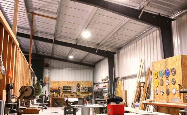 Arizona Barndominum Residential Shouse House Residential Building Great Western Steel Shop Interior